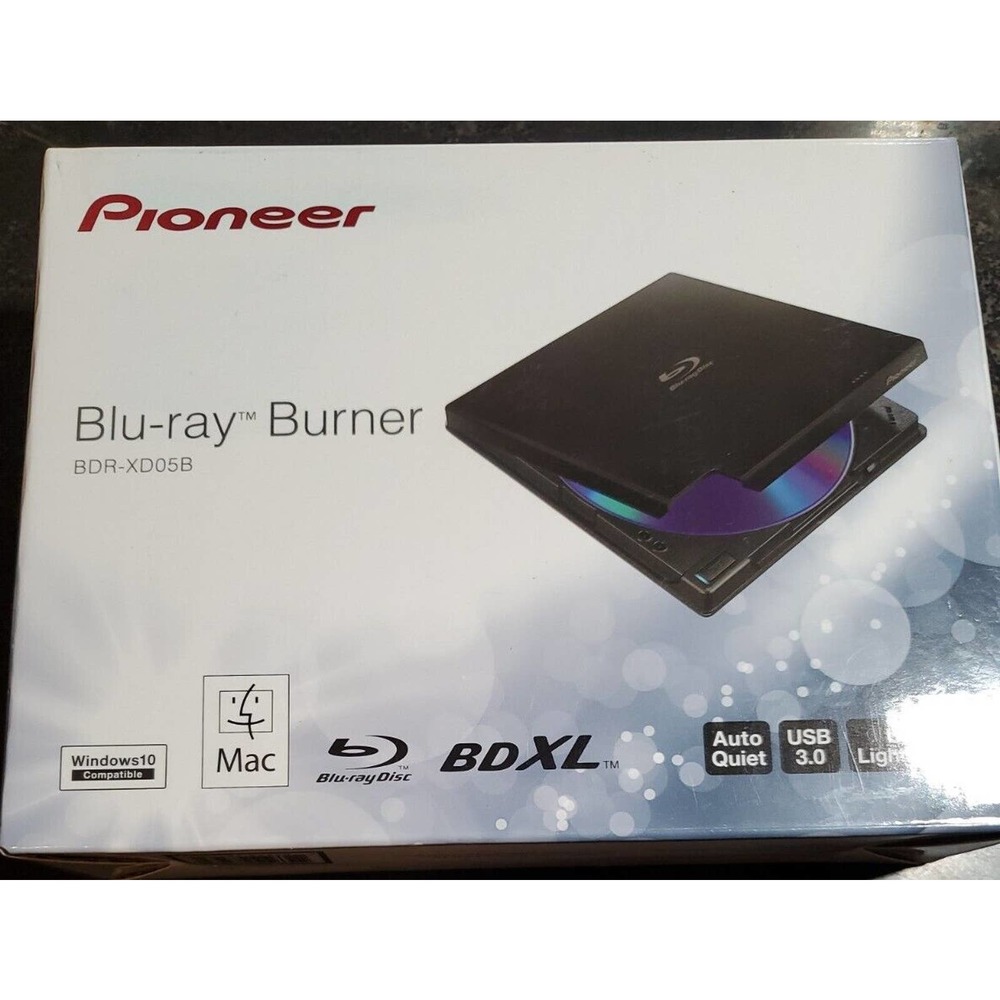 NEW Pioneer BDR-XD05B WINDOWS 10 MAC 6x Slim Portable USB 3.0 Blu-Ray Burner 🔥
